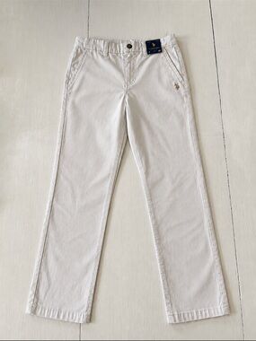NWT U.S. Polo Assn. White Straight Leg Chino Pants 18